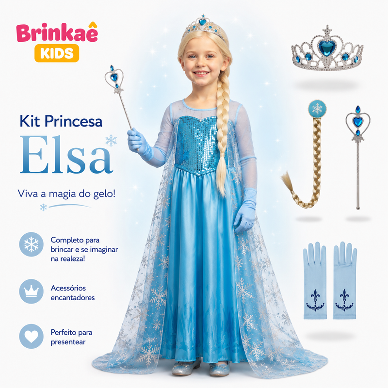 Fantasia Elsa Infantil