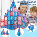 Brinquedo de Construção Magnético - Kit com 104 peças