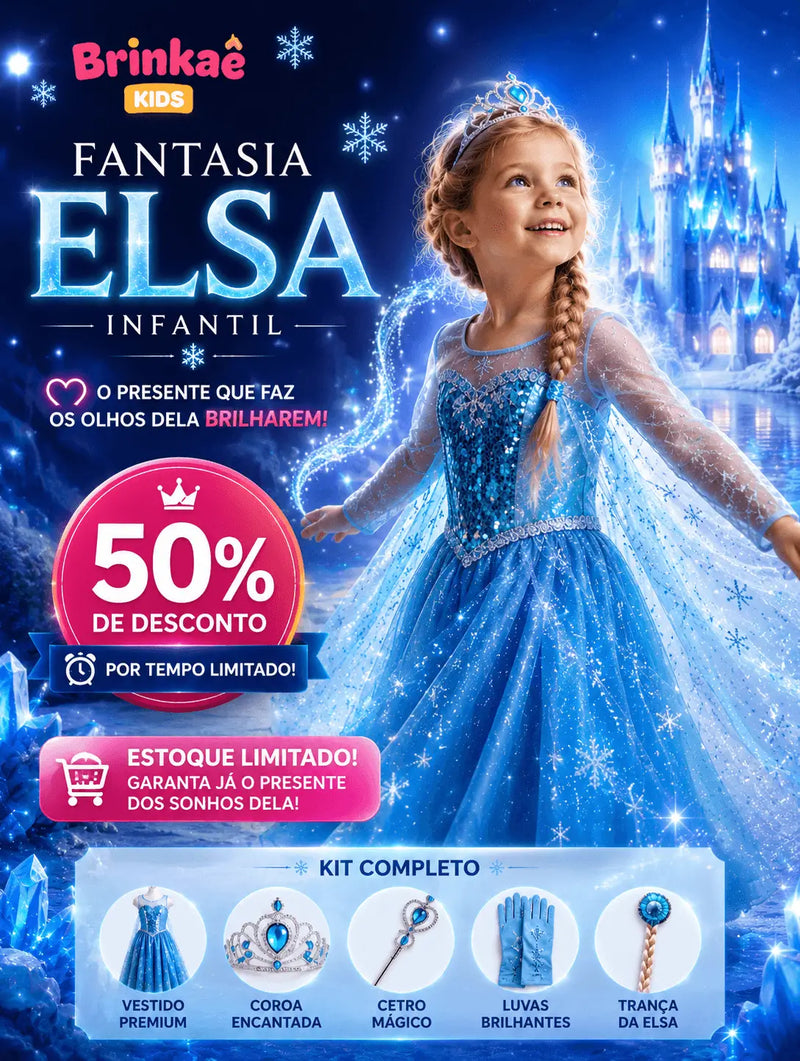 Fantasia Elsa Infantil
